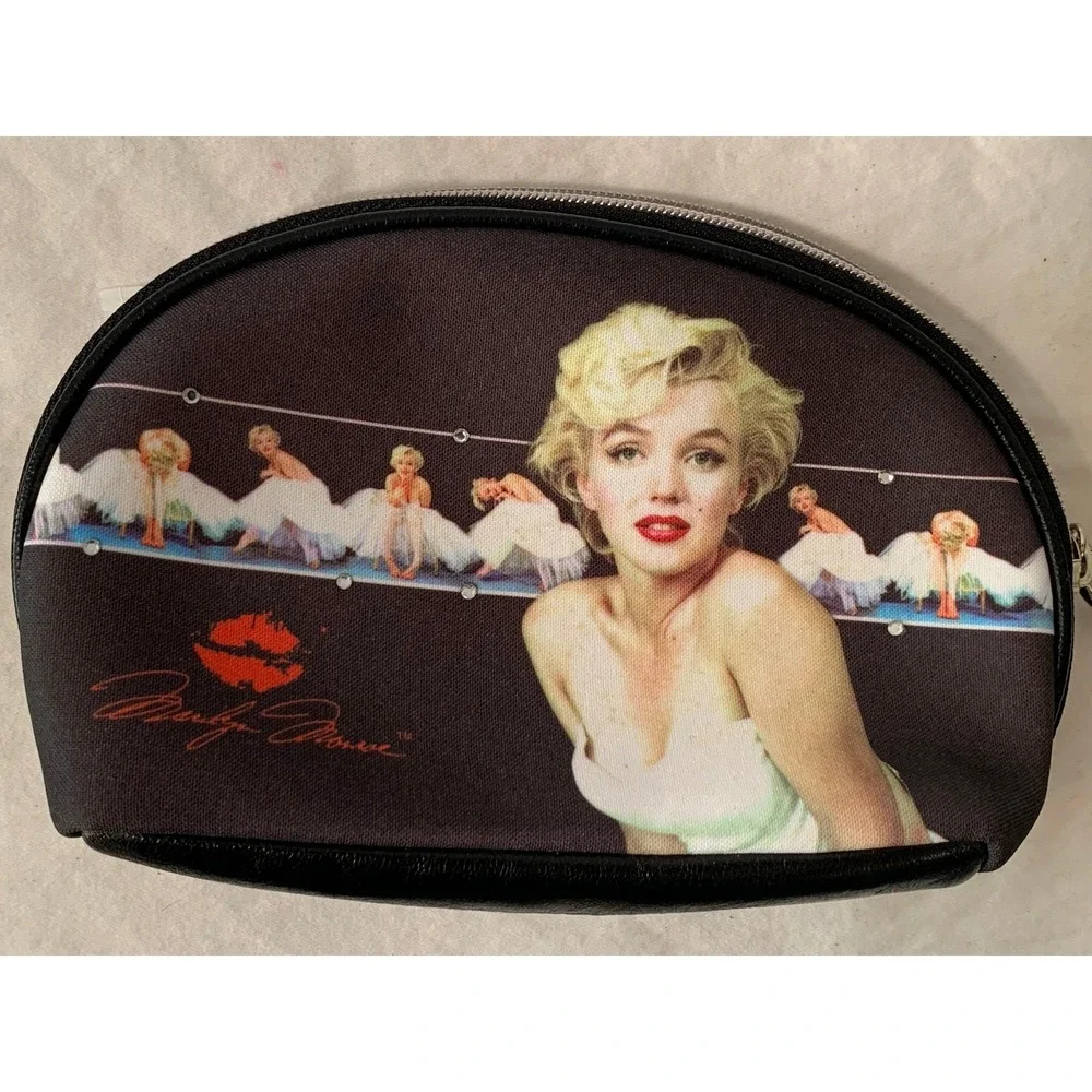 Ashley M Marilyn Monroe Cosmetic Bag Milton Greene Photo Pink Gingham #902